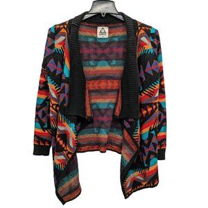 UNIF Knit Cardigan Women Size XS Aztec Pattern Open Front Boho Grunge Y2K Indie